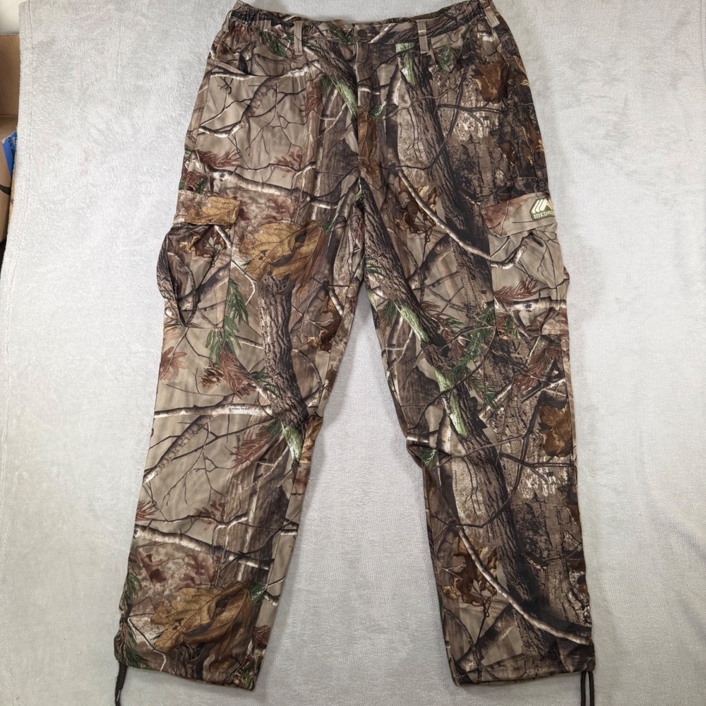 Medalist Mens Realtree Camo‎ Cargo Hunting Pants XL X-Static Lining Brown Green